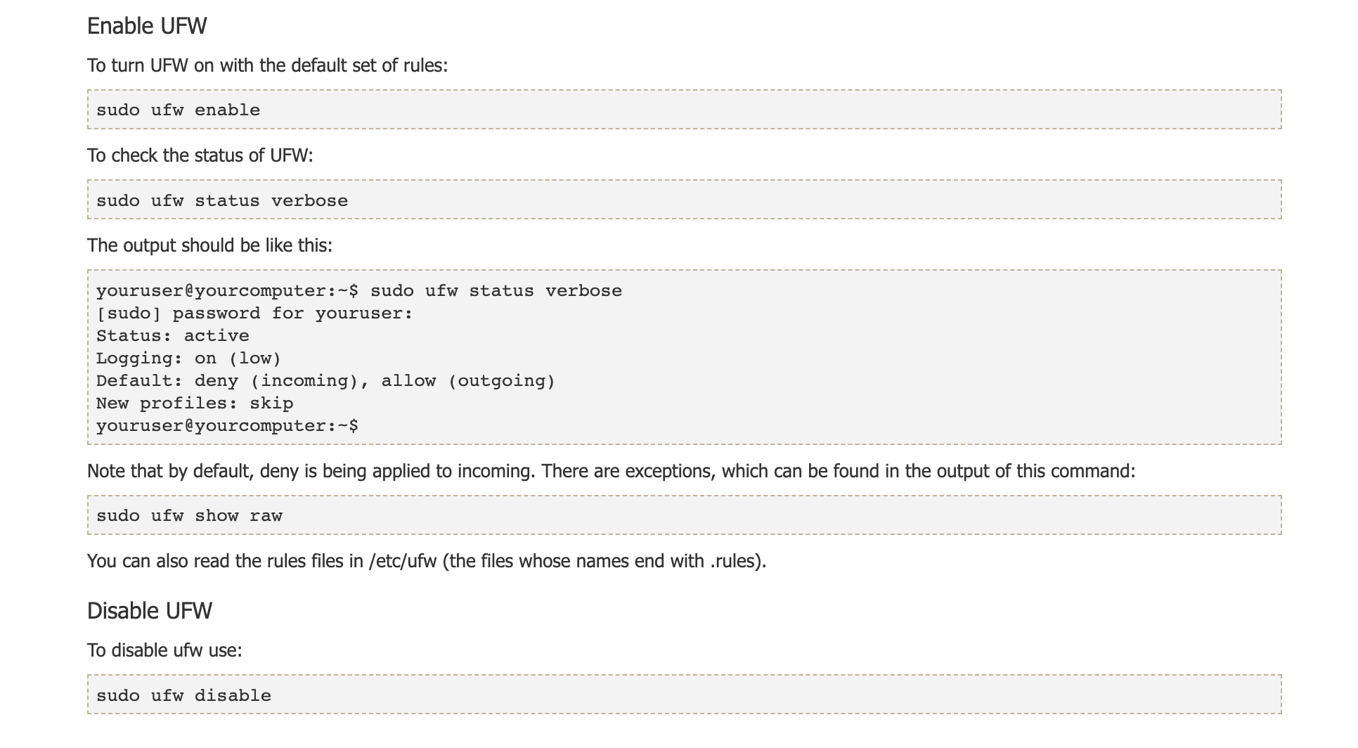 Enable-Disable-UFW