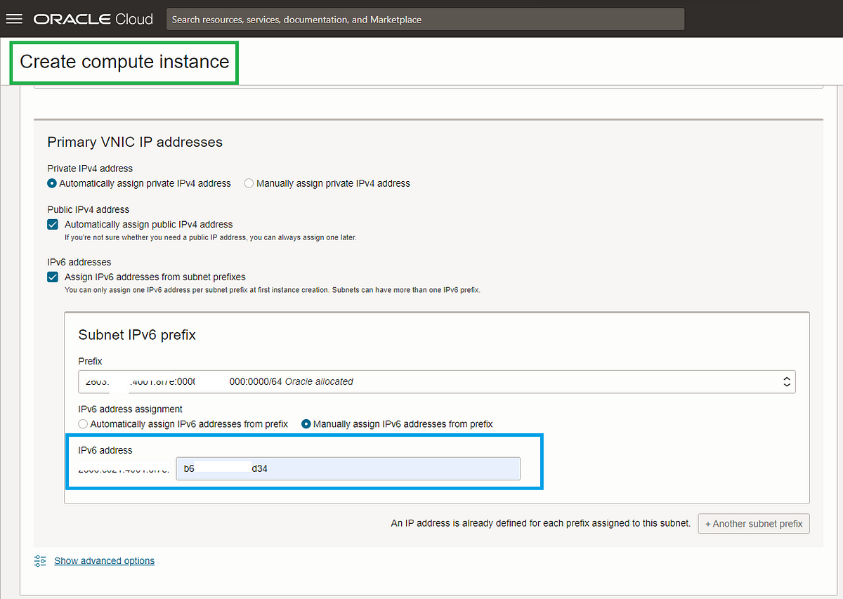 OCI-Ipv6